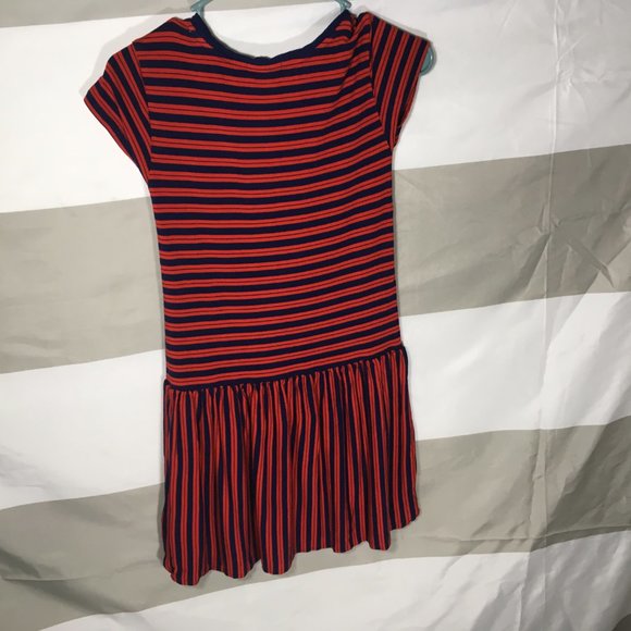 Pumpkin Patch Red Blue striped Dress size 12 - Picture 2 of 4
